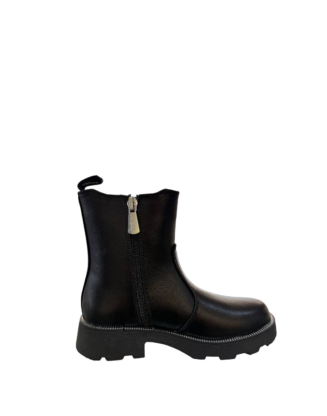 CULT Stivaletti Chelsea Bambina e Ragazza in Pelle Nera