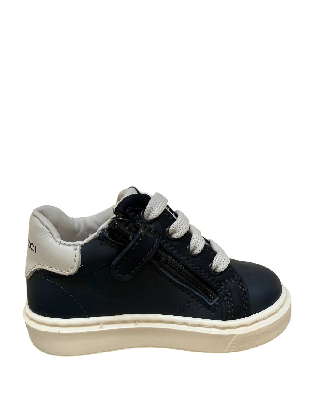 Balducci Sneaker Bambino In Pelle Blu e Bianca con Dettaglio "B"