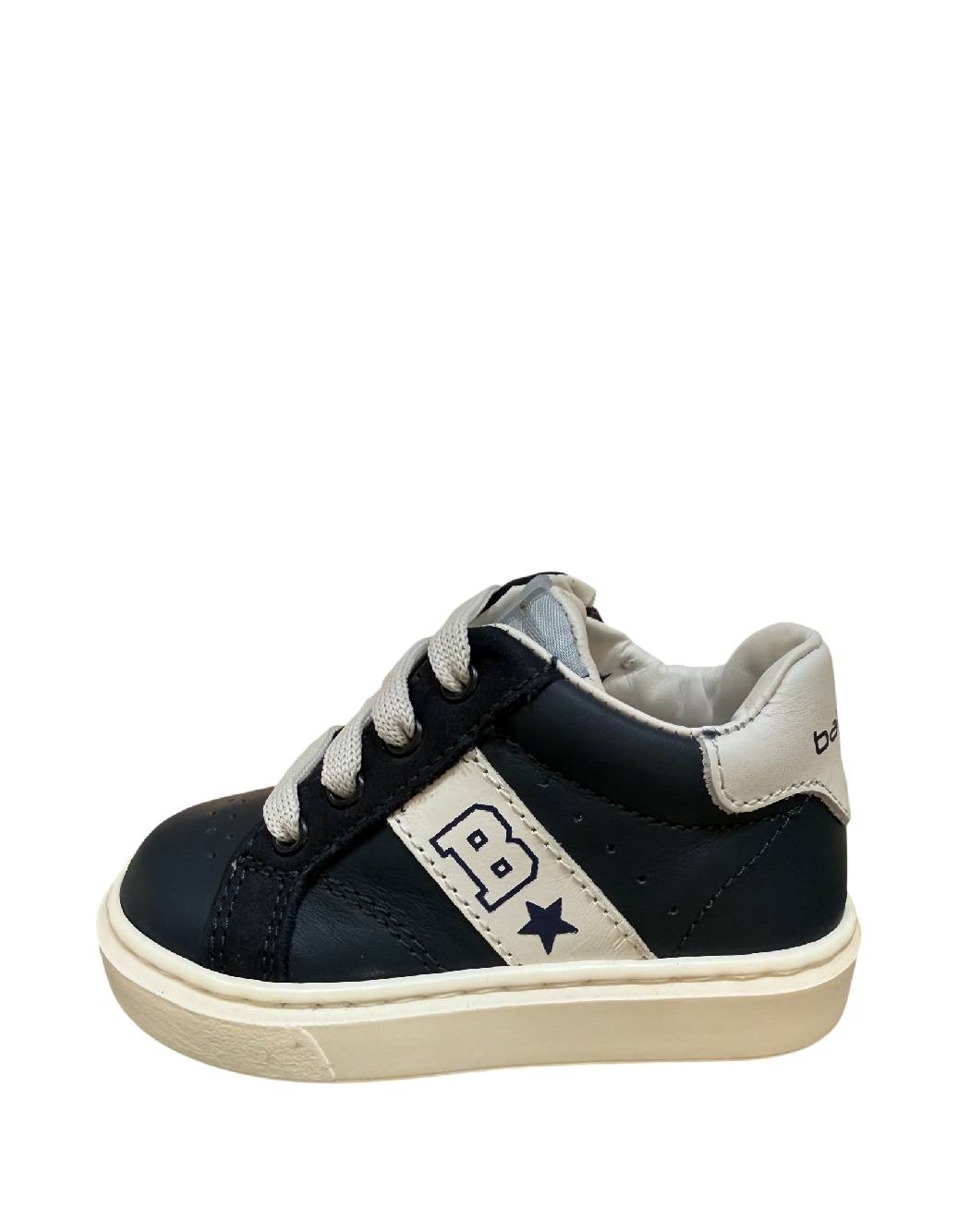 Balducci Sneaker Bambino In Pelle Blu e Bianca con Dettaglio "B"