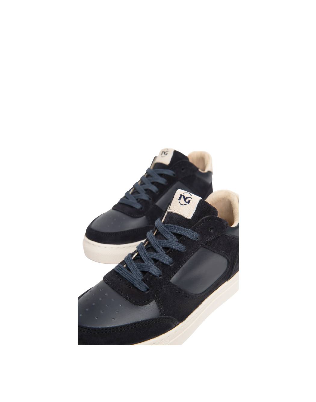 Nero Giardini Sneakers Bambino/Ragazzo in Pelle e Camoscio Blu Notte e Nero