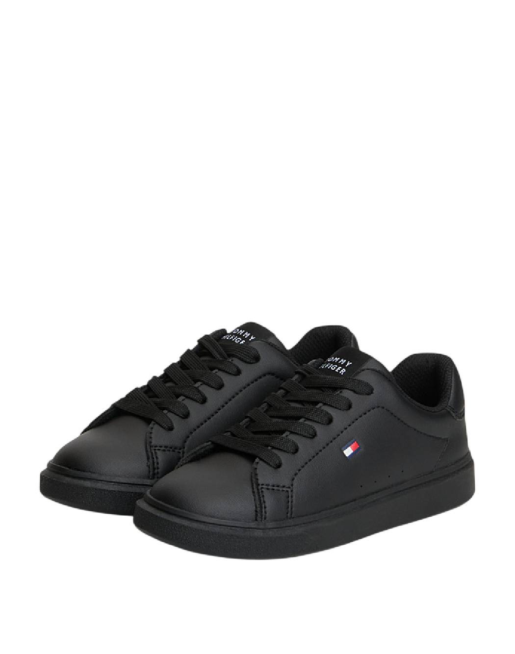 Tommy Hilfiger Sneakers Low-Top Nere con Logo Flag Lateral