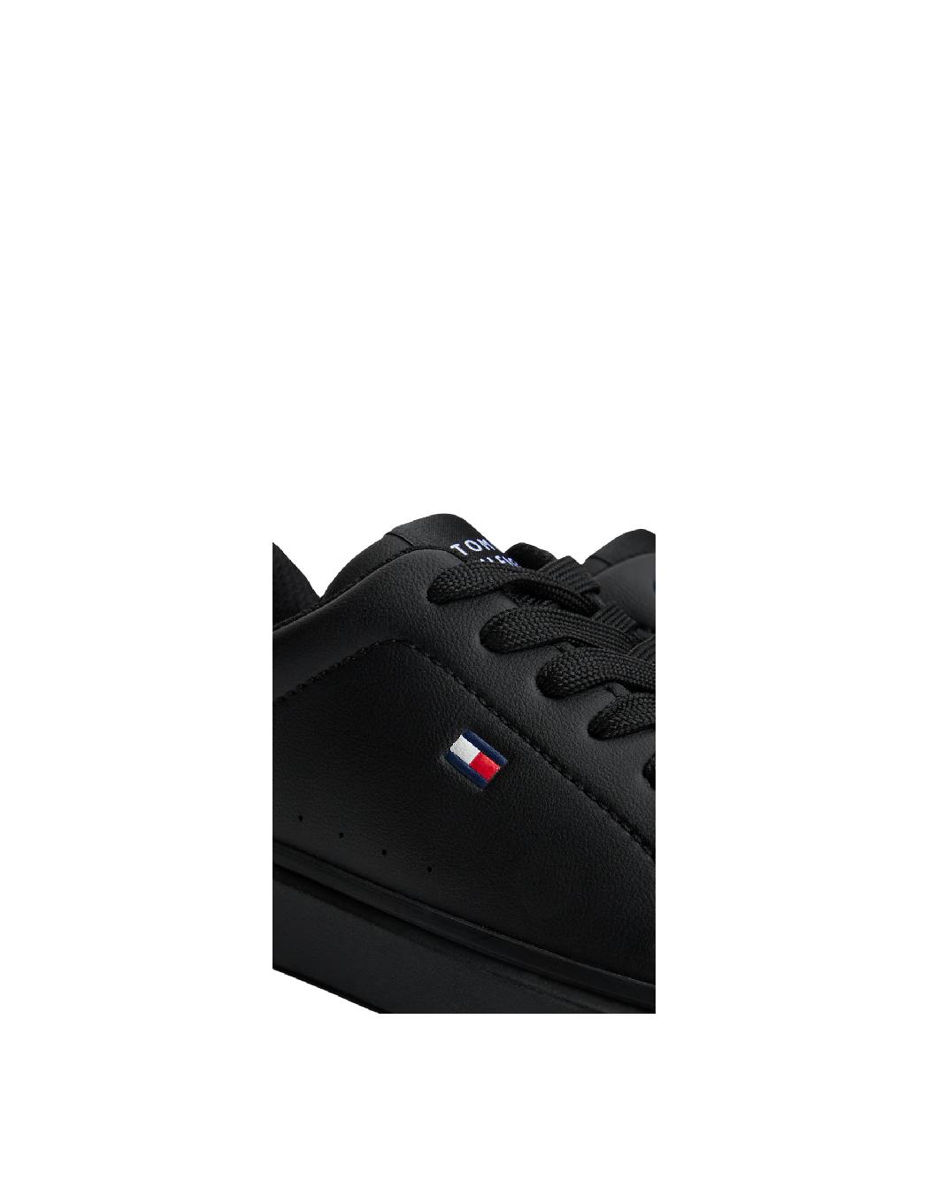 Tommy Hilfiger Sneakers Low-Top Nere con Logo Flag Lateral