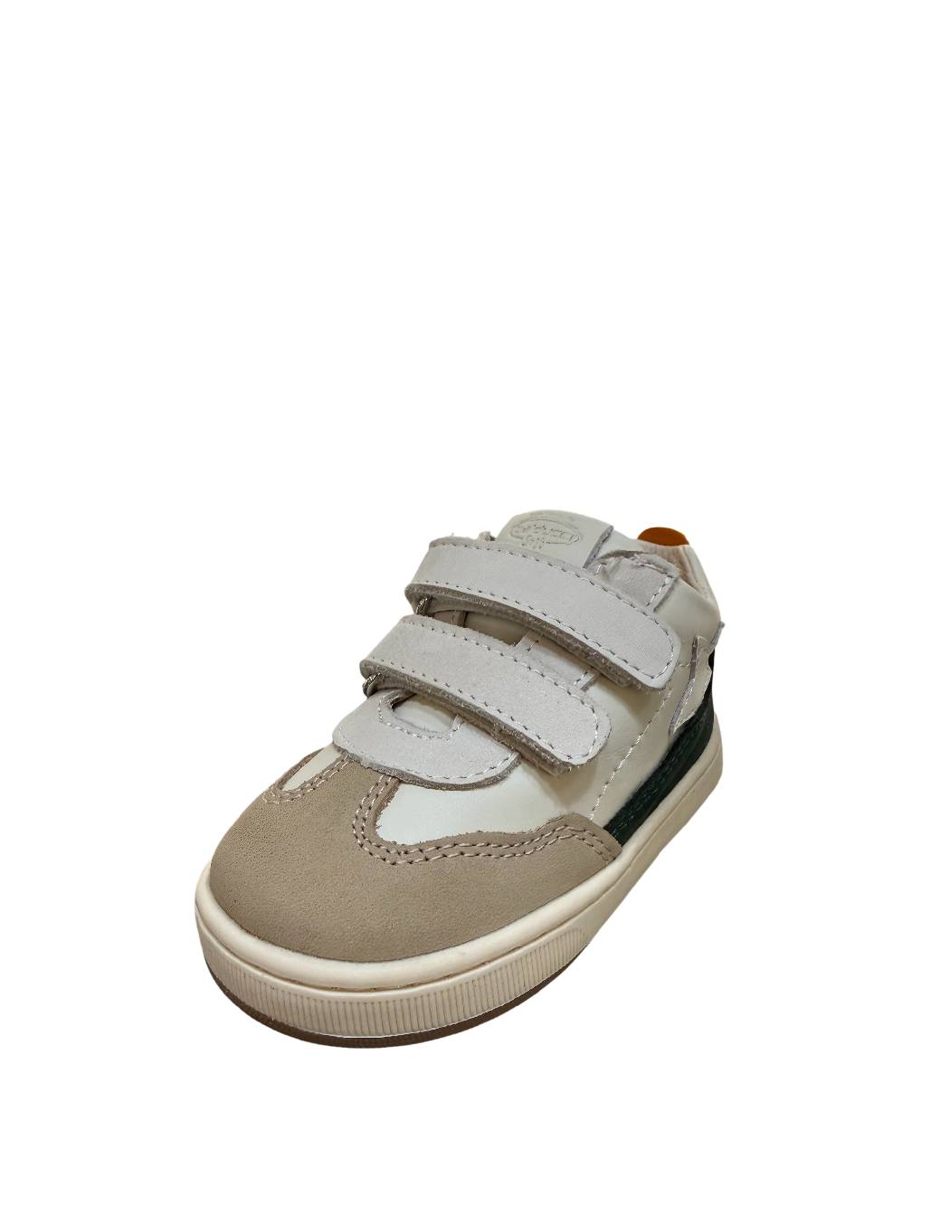 Balducci Sneakers da Bambino in Pelle con Strappi e Stella - Grigio Chiaro e Dettagli Scamosciati