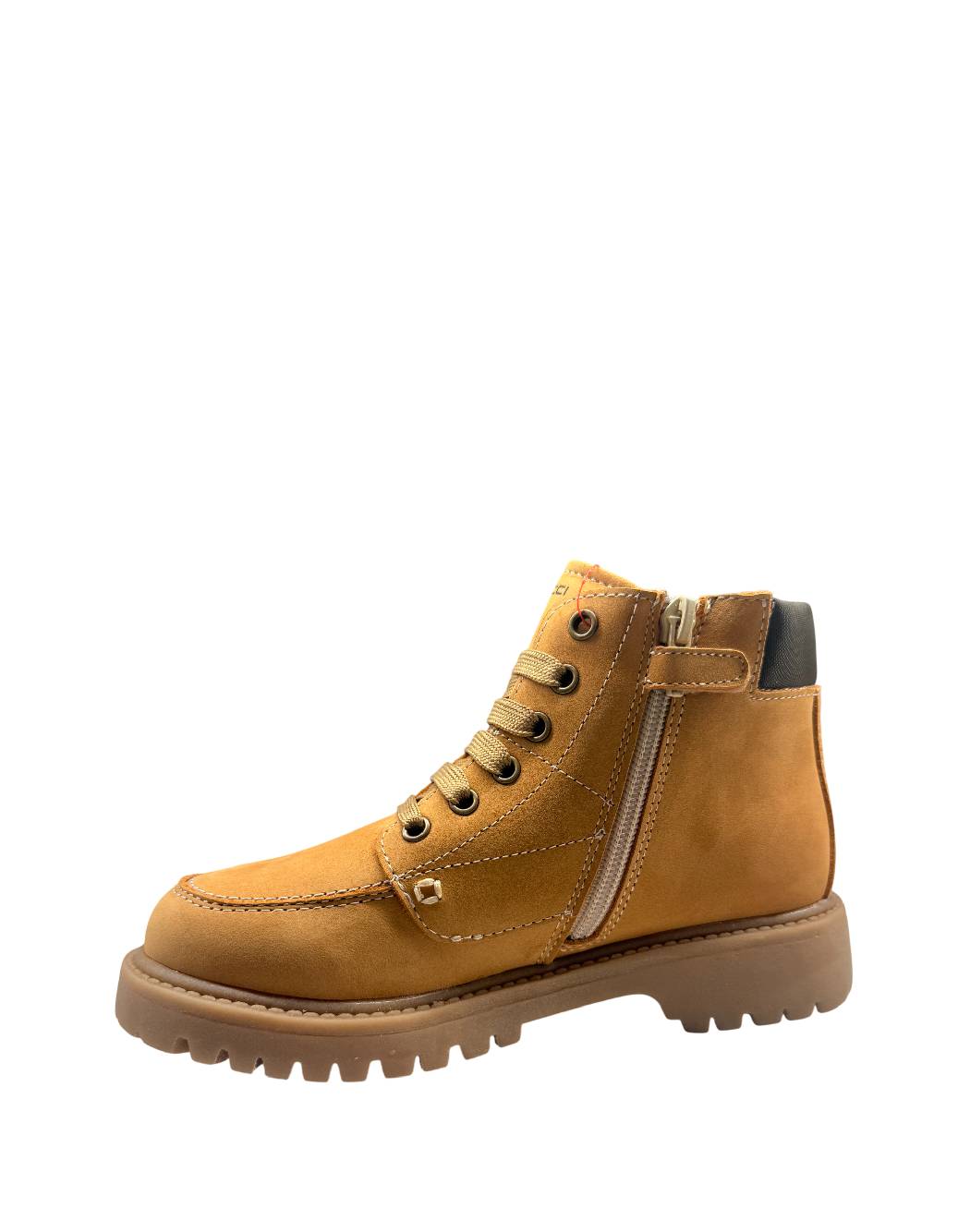 Balducci - Stivaletto Anfibio Bambino Miele con Zip e Lacci