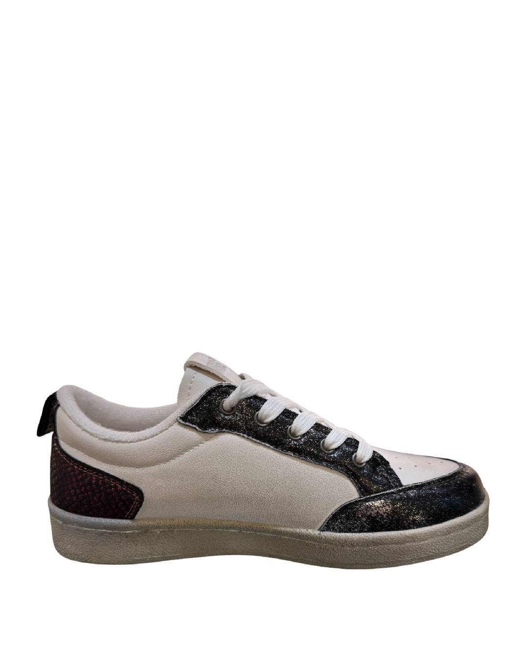 Diesel - Sneaker Bambina/Ragazza Panna con Dettagli Metallizzati e Logo D