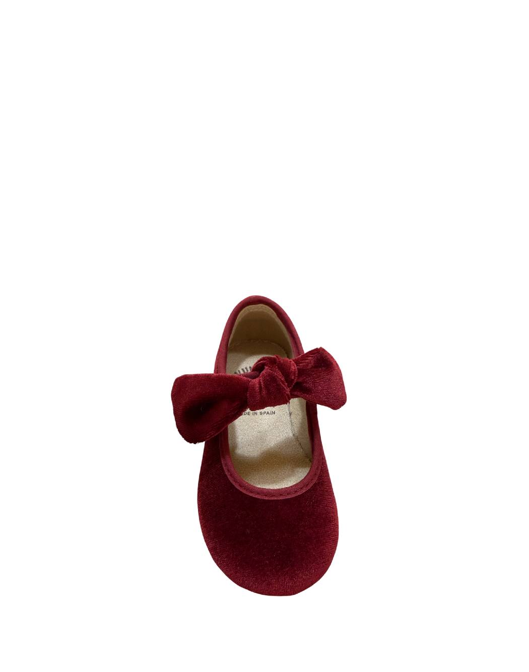 Vulladi Ballerine in Velluto con Fiocco – Rosso Bordeaux / Borgogna