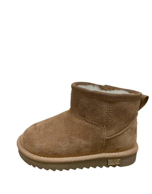 CULT Stivaletti Bimba in Camoscio Cognac Imbottiti con Pelo