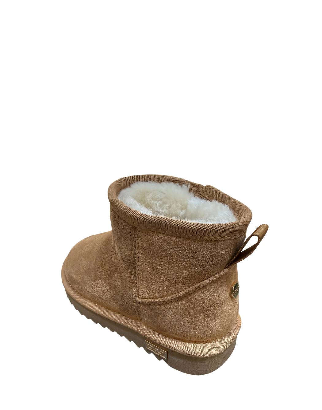 CULT Stivaletti Bimba in Camoscio Cognac Imbottiti con Pelo