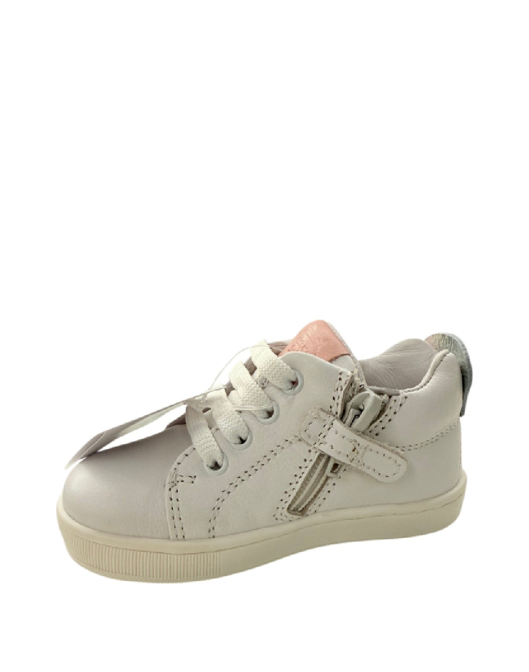 Balducci Sneaker bimba Primi Passi in Pelle Bianca con Cuori Glitterati