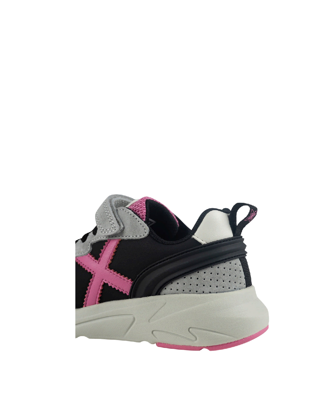 MUNICH MINI TRACK 130 Sneakers da bambina fuoristrada Nero, Rosa, Grigio e Bianco