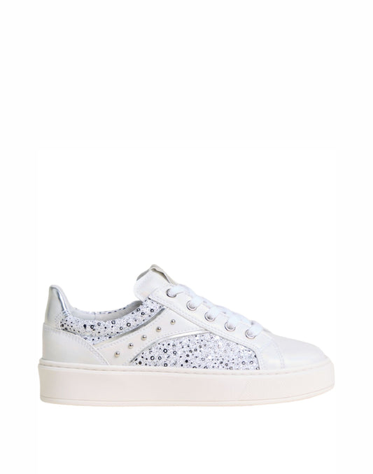 Sneaker teen Nero Giardini con paillettes